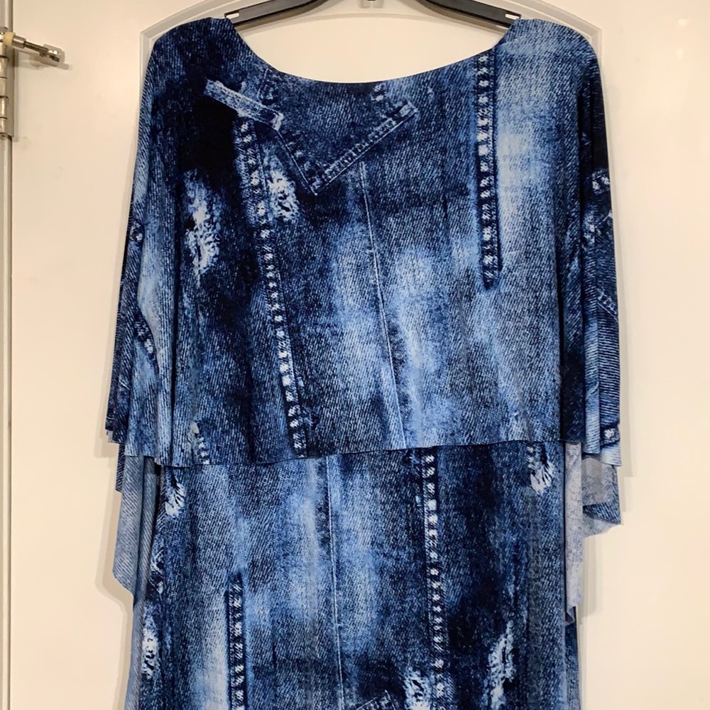 Blue jean pattern dress
